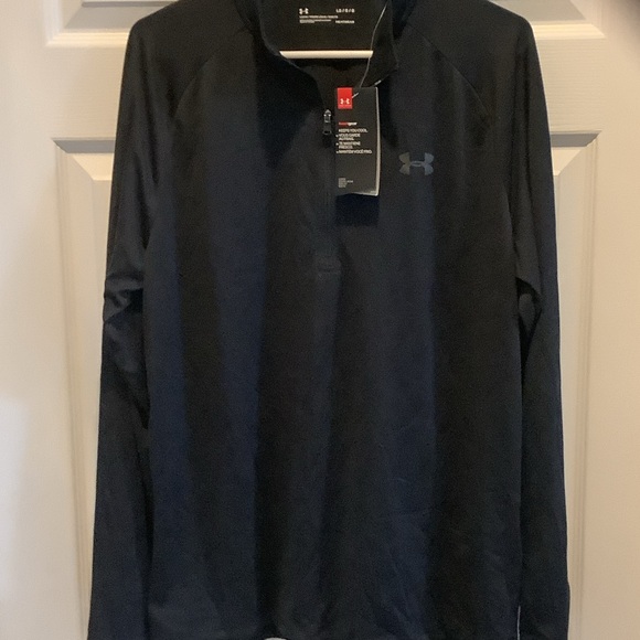 Under Armour Men's Dark Long Sleeve 1/4 zip pullover - Picture 1 of 6